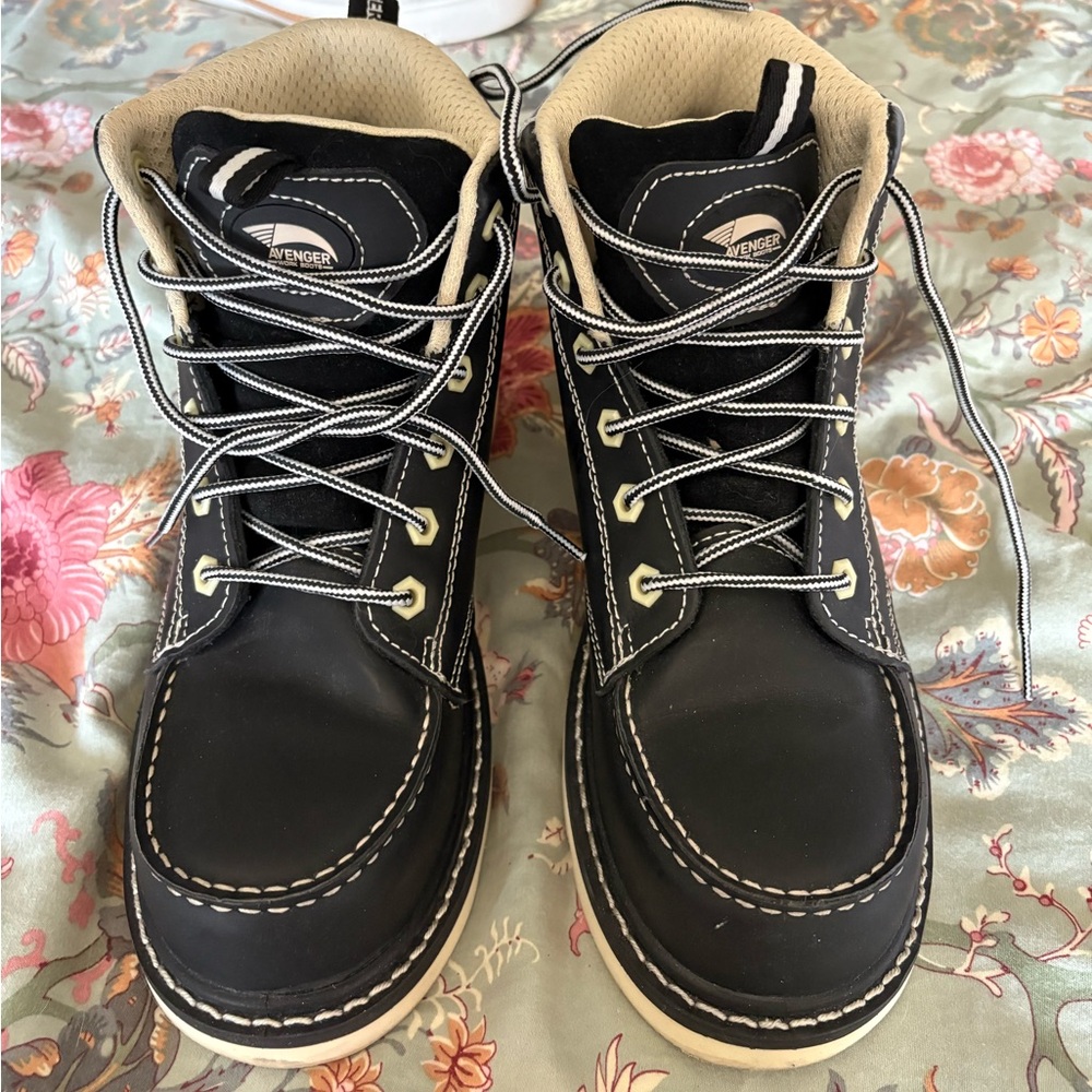 Avenger Black and Cream Men's Rain & Snow Boots